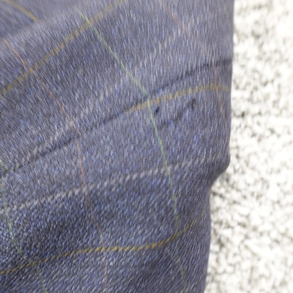 Burberry Blazer Mens 44R Blue Plaid Wool Cashmere Sport Coat Jacket Suit Top USA